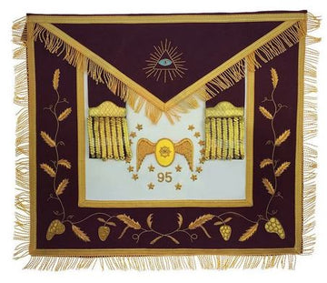 Masonic Scottish Rite 95th Degree Hand embroidered Set Apron Collar Cap Gauntlets